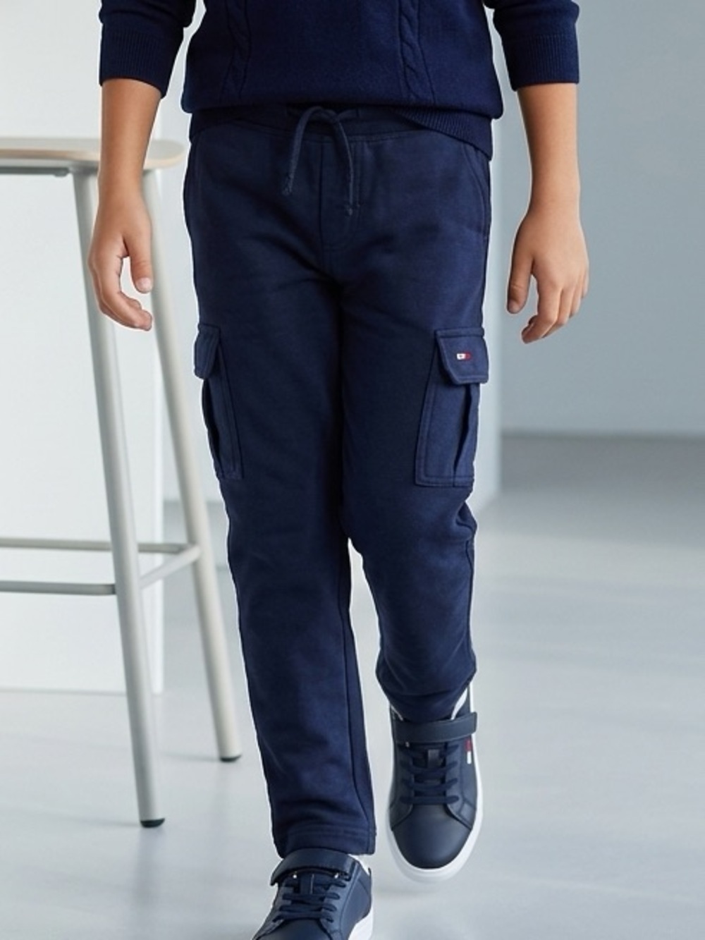 EUC - Tommy Hilfiger Boys Cargo is & Gray Pants - Size 18M